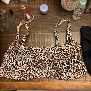 Leopard Print Bathing Suit Top